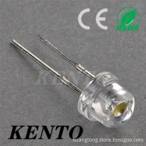 Long feet 4.8mm High bright water clear Strawhat Blue LED Diode